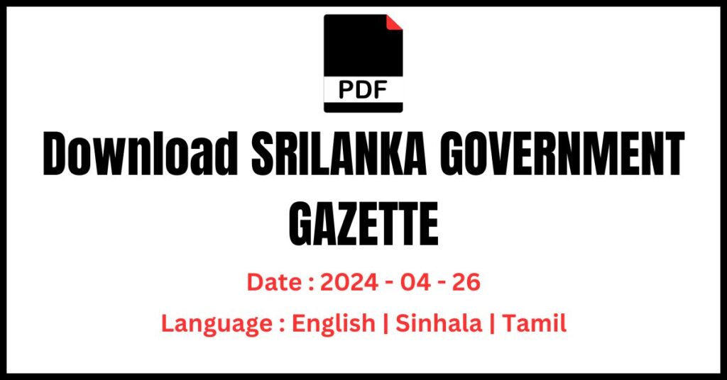2024 April 26 gazette pdf